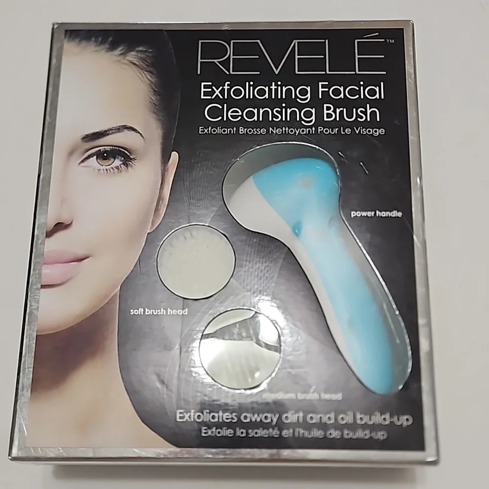 Revelé Exfoliating Facial Cleansing Brush W/2 Brush Heads
